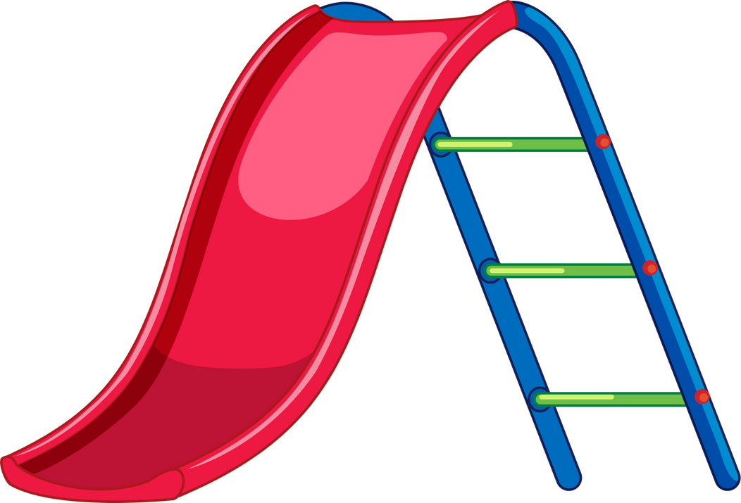 Red slide playground equipment